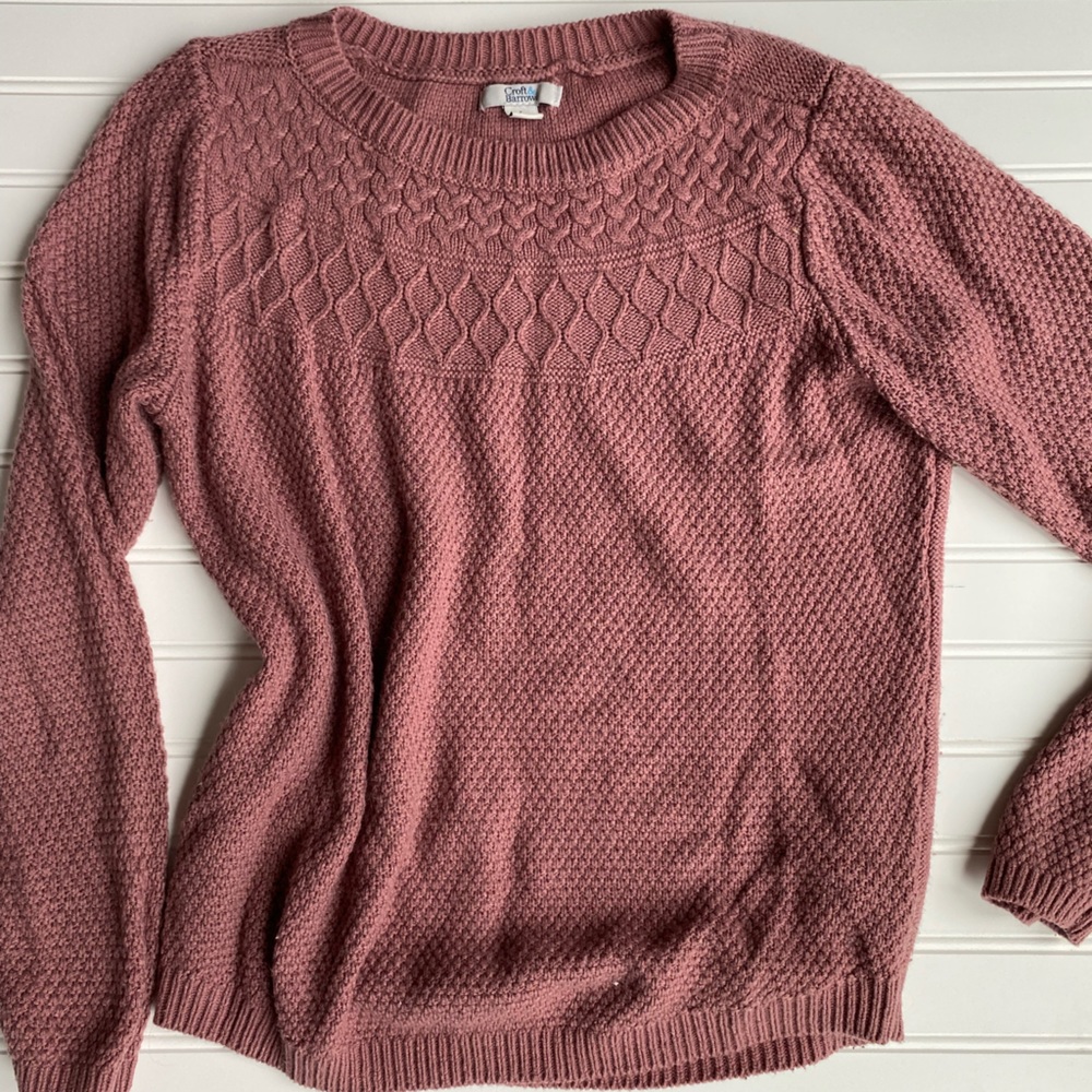Croft & Barrow Small Dusty Rose Sweater